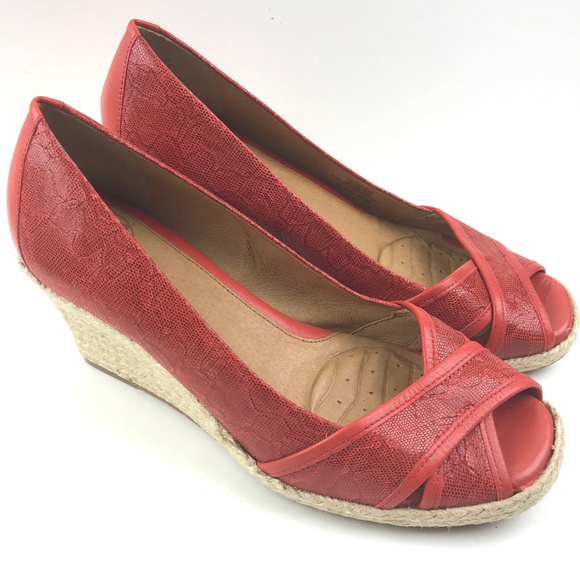 Nurture Espadrille Wedge Shoe Size 8.5 Peep Toe - Picture 2 of 8
